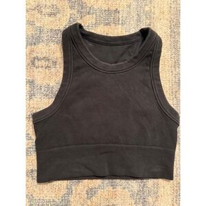 Alo Seamless Delight High Neck Bra Black Size Small Great Condition